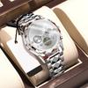 Poedagar 972 Luxury Men Watch Quartz Movement Stainless Steel Waterproof Luminous Casual Business Fashion Wristwatch