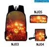 Classic Novelty Cool Halloween 3D Printed 3pcs/Set Pupil School Bags Laptop Daypack Backpack Inclined Shoulder Bag Pencil Case