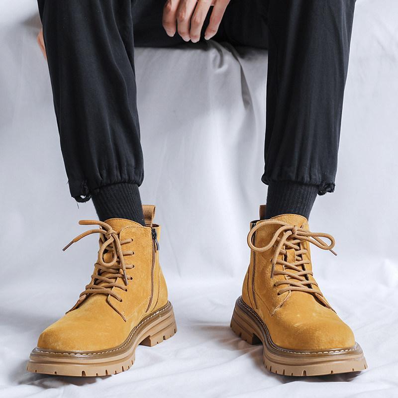 Men Women Martin Boots Autumn Winter Casual Ankle Boots Non‑Slip Wear‑Resistant Lace‑Up Shoes Outdoor Daily Footwear