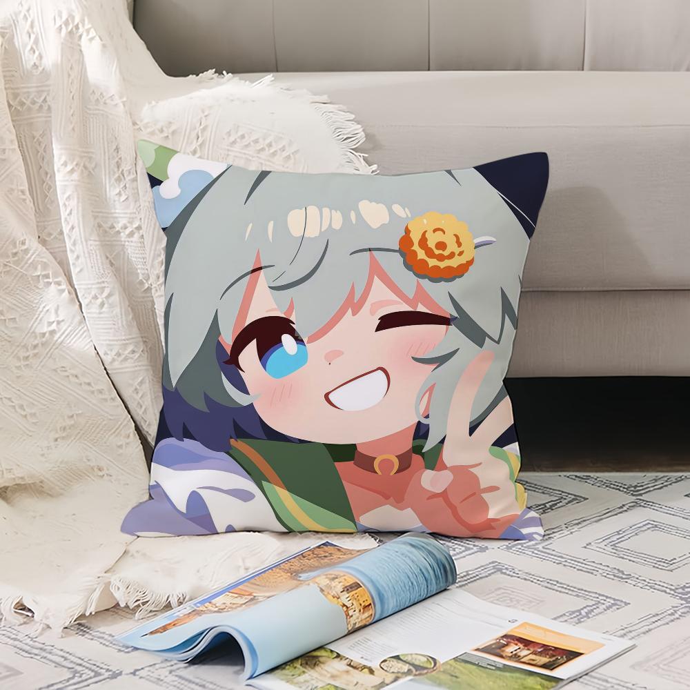 Söt U-Uma M-Musume P-Pretty D-Derby Kuddfodral Kontorskuddar Lämpliga för Soffa Bil Sovrum Dekorativt Kuddfodral