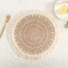 36/38cm Braided Place Mats Heat Resistant Cup Coaster Mat Vintage Round Placemat  Dining Table