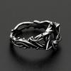 Thorn Branch Hexagram Amulet Ring for Men Women Stainless Steel Silver Color Je Star of David Israel Finger Rings Jewelry