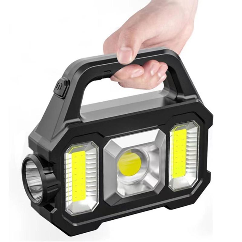 2500mAh Camping Light Work Light Rechargeable LED Torch Water Proof Outdoor Searchlights USB Solar Charging Flashlight