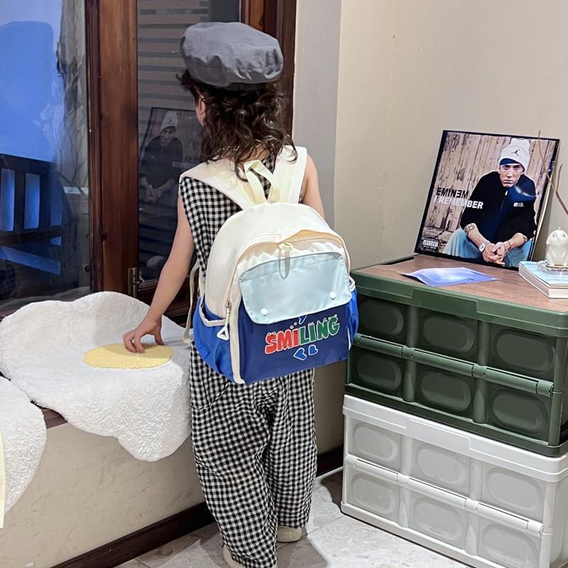 Adorable Cartoon Character Backpack For Kids Stylish Gender Neutral School Bag Blue Small