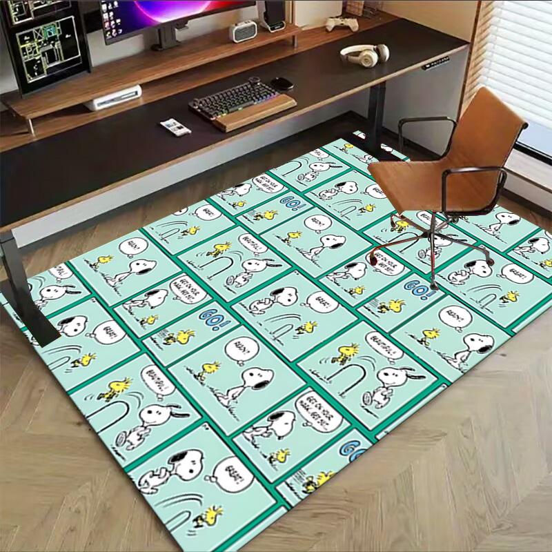 1pc Snoopys Comic Adventure Carpet for Playroom Bedroom Living Room Sofa Home Decor,kids Game Area Rug Non-slip Floor Mat Y7307