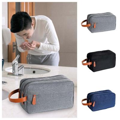 Travel Pouch Waterproof Men Wash Bag Cosmetic Storage Handle Travel Storage Bag Zippered Lelaki Beg Makeup Bag Toiletries