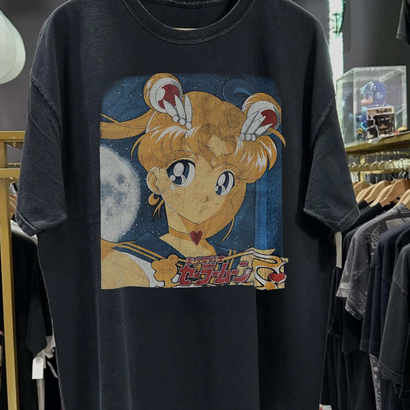 90s Sailor Moon Promo T-Shirt Black XXL XL