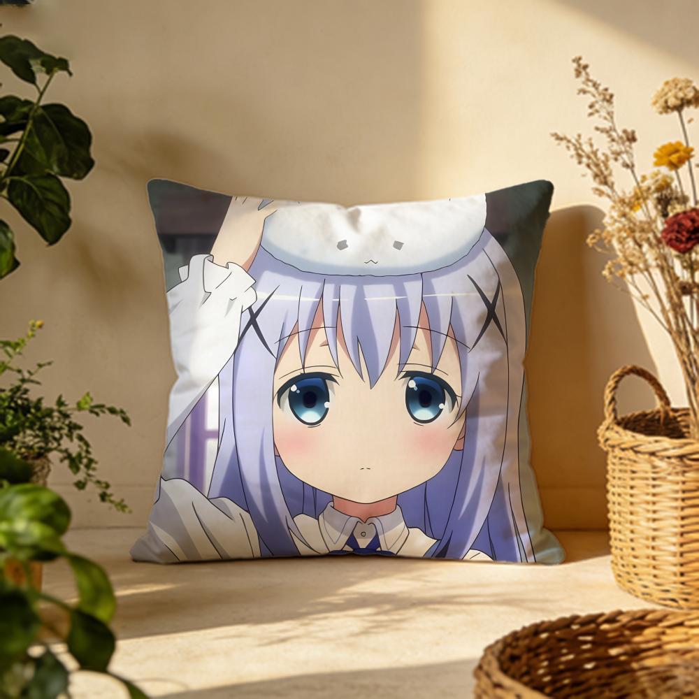 Fashion IIs the Order a Rabbitied Cushion Cover Versatile DoubleSided Pillow Case Fit for Sofa Bed Car Daily Decor