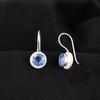 Tanzanit Drahokam 925 Sterlingové Stříbro Šperky Ručně Vyráběné Visací Náušnice 0,93" EE-177-13
