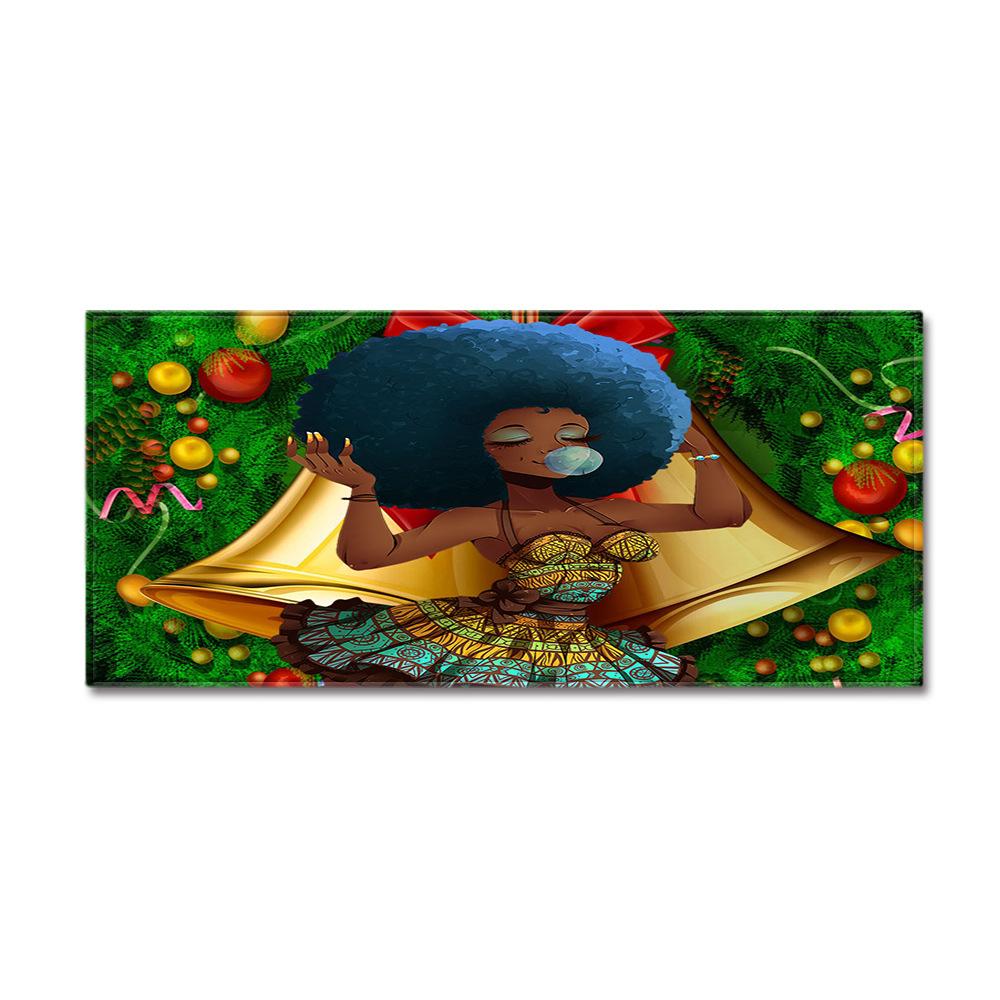 African Women'S Theme Carpet Long Floor Mat Doormat