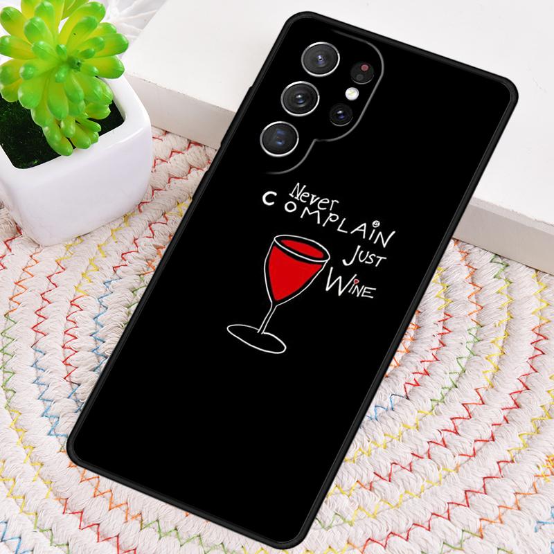 Red Wine Glass TPU Phone Case For Samsung Galaxy note 10 pro S26 S25 S24 S23 S22 Ultra Plus S21 FE S20 Shockproof Cover