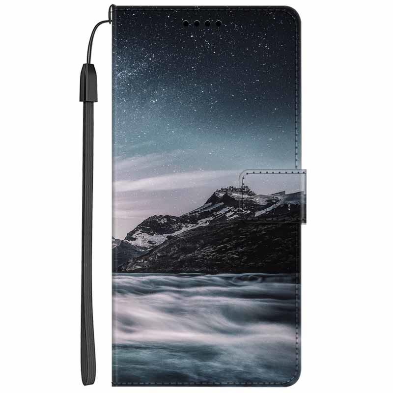

Landscape Wallet Cover For Samsung Galaxy A5 2017 A520 A53 5G A13 4G A33 A3 2017 A320 A71 A41 Case Flip Leather Stand Phone Bag A5 2017 A520&Case & Strap