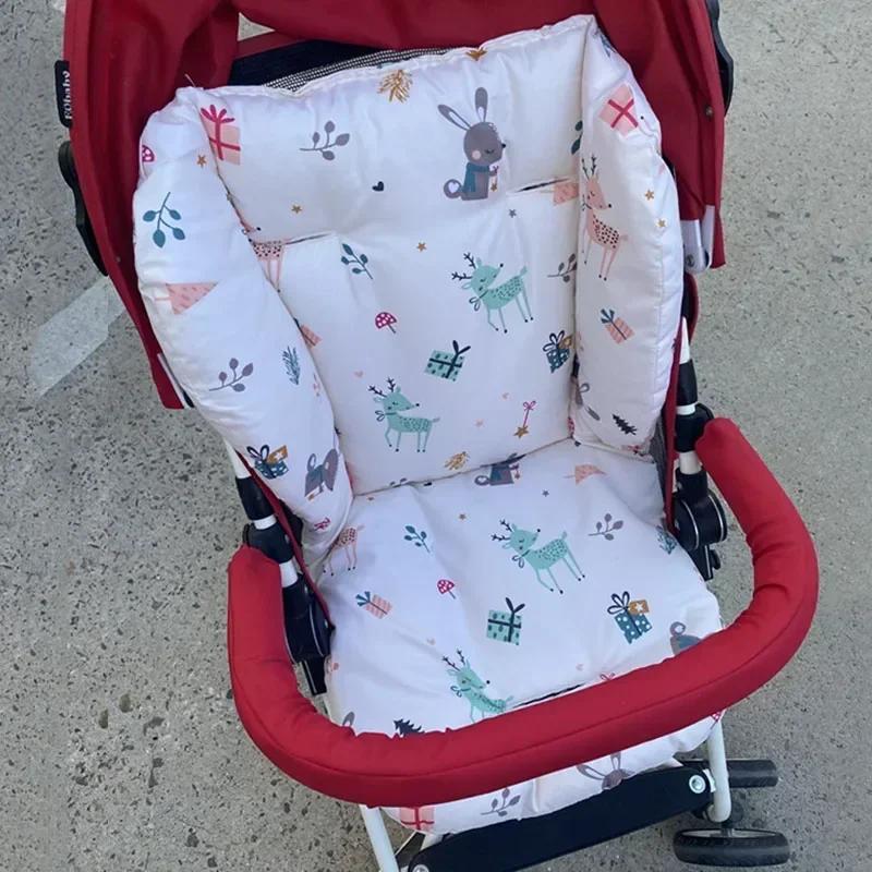 Baby Cushion for High Chair Stroller Seat Cushion Cute Soft Double-Sided Thick Cushion Breathable Stroller Accessories