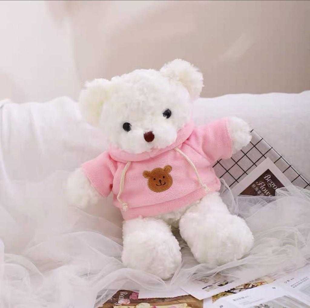 Teddy Bear Adorable Hoodie Cute Girl Kids Companionship Plush Toy Birthday Gift