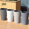 Sturdy Decorative Pot for Living Room Entryway Tall Round Flower with Drainage Holes, 17 Inch Stone-Look Versatile Indoor Outdoor Greenery Container