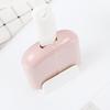 Rice Spoon with Stand Holder Vertical Rice Large Spoon Automatic Opening Closing Standing Storage Scoop Rack Kitchen Tool Pink