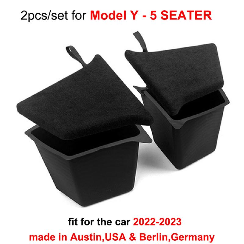 Rear Trunk Side Storage Box for Tesla Model Y 2025 Berlin Left Right Bins Organizer Tray Stowing Tidying Packet Car Accessories