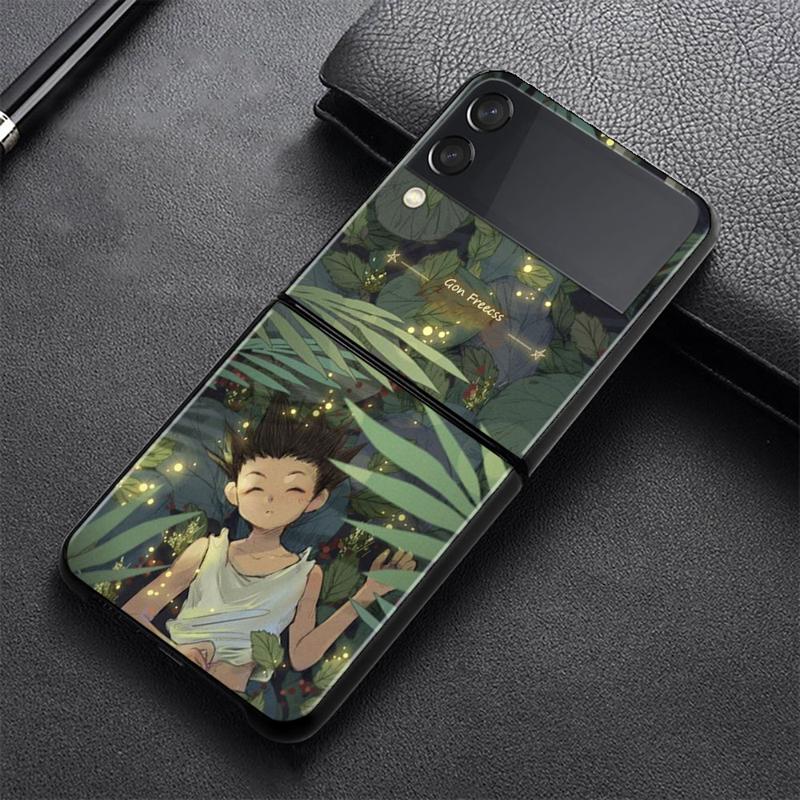 Hunter ×Hunter Gon Freecss Telefon Kılıfı Için Samsung Galaxy Z Flip 4 Z Flip3 5g Kabuk Galaxy Z Flip Sert Kapak Couqe