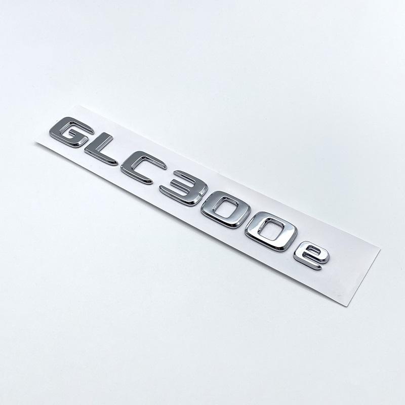 HVYWS1 3D chromuotos juodos raidės GLC300de GLC300e GLC350e GLC400e 4Matic emblema Mercedes Benz GLC X253 automobilio bagažinės logotipui lipdukas