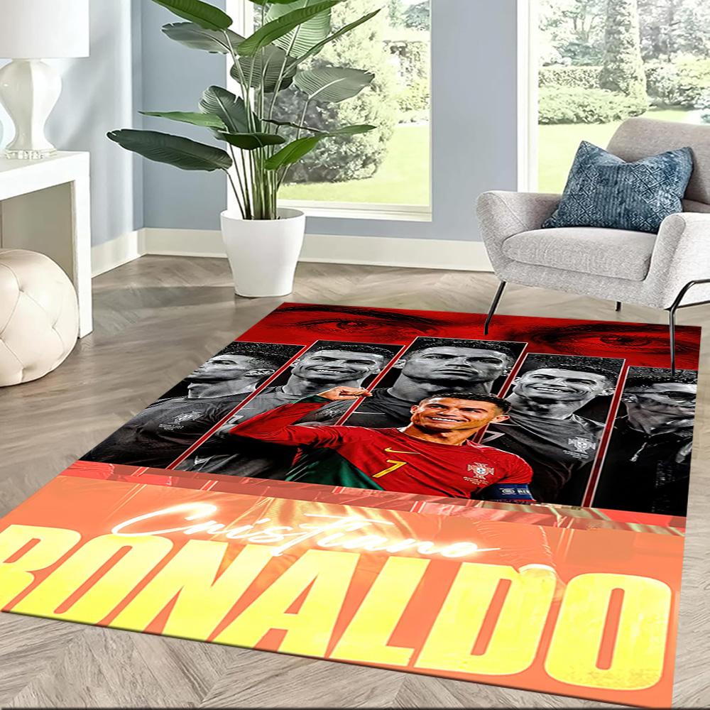 Cristiano Ronaldo Area Rug Perfect For Outdoor Playrooms Dining Room Living Rooms Antislip Carpet Anime Office Decor Birthdaychristmas Gift