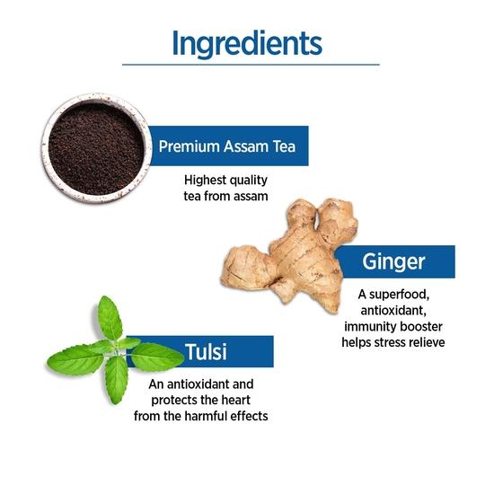 Chaayos Premium Gift Hampers for Diwali | Contains Ginger (Adrak) Tulsi Tea Leaves & Kulhad Cup | Premium Assam Tea Set | Luxury Gift Set