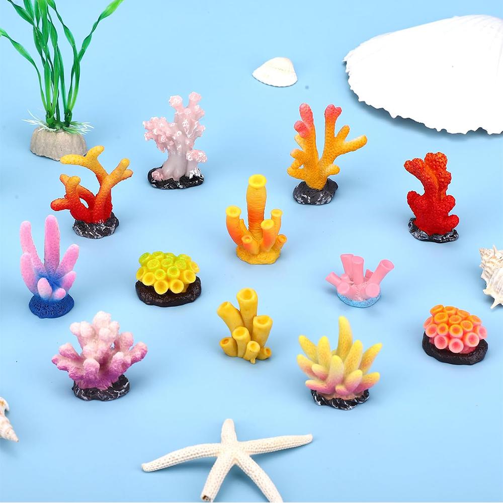 Mini Fake Resin Coral Reef 24pcs for Micro Landscape Decors