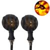 Retro Modified Turn Signal Light for Harley Motocycle Metal Shell Yellow Light 12V Tail Lights Universal LED Turn Signal Lamp