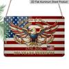 Piatto 2D, 1 pz "250 Anni di Libertà 1776-2026" Aquila Americana Segno in Alluminio 12x8 Pollici - Bandiera USA e Aquila Calva Design Patriottico, 250° Anniversario USA