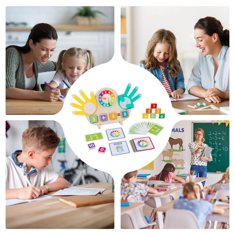 Montessori Clock Finger Numbers Math Toy Educational Toys Children Counting Toys  Birthday Gifts