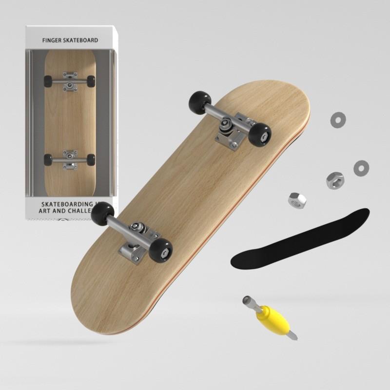 Fingerboard Skate Toy With Maple Wood Deck For Diy Stunt Performers