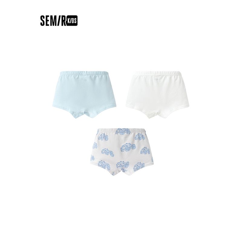 

Senma Children s Clothing Children s Underwear 2023 New Arrival Boys Girl Soft Plaid Boxer Briefs Daily 3 Pairs/pack Blue 00388 120cm