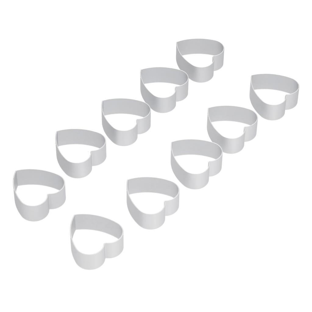 10-teiliges Set Edelstahl Mondkuchenform Set Kekse Ausstecher DIY Backform Set Herzform