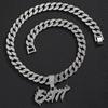 European and American Hip-hop Street Rap Three-dimensional Full Diamond Flame Letters GOTIT Pendant Fashionable Trendy Men's Necklace