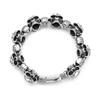 KALEN Men Punk Fine Jewelry Fashion Bracelets Stainless Steel Halloween Skull Links Bracelet Bangle