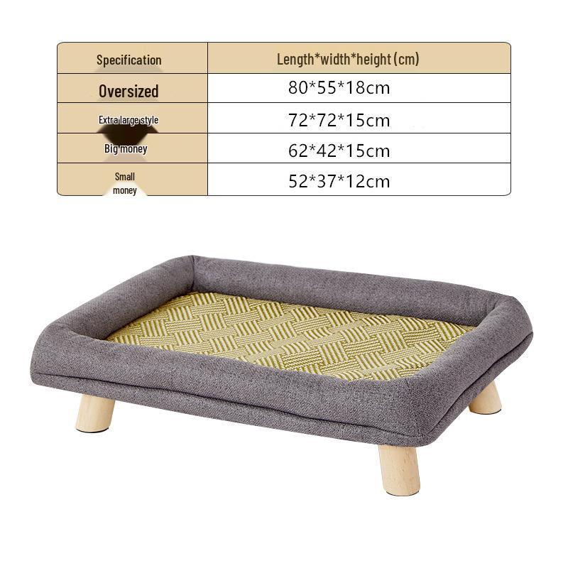 Four Seasons Washable Pet Bed: Cool Summer Mat for Small Dogs & Cats