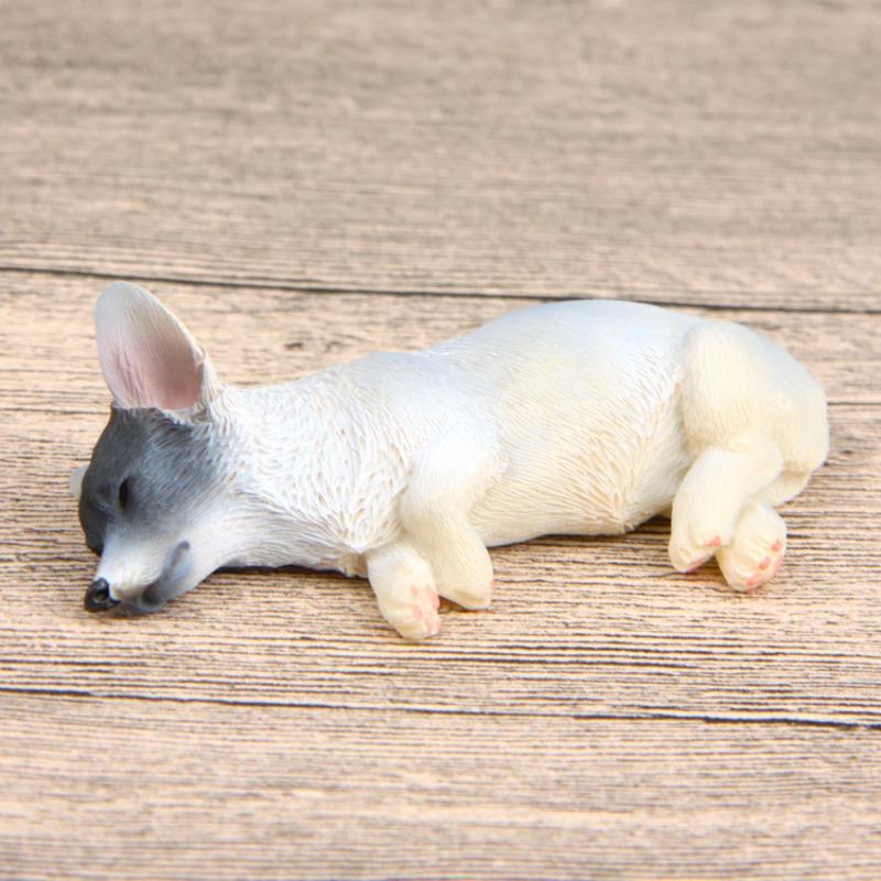Warm Series, Sleepy Series, Corgi Model, Super Cute Shiba Inu Figurine, Fridge Magnet Doll