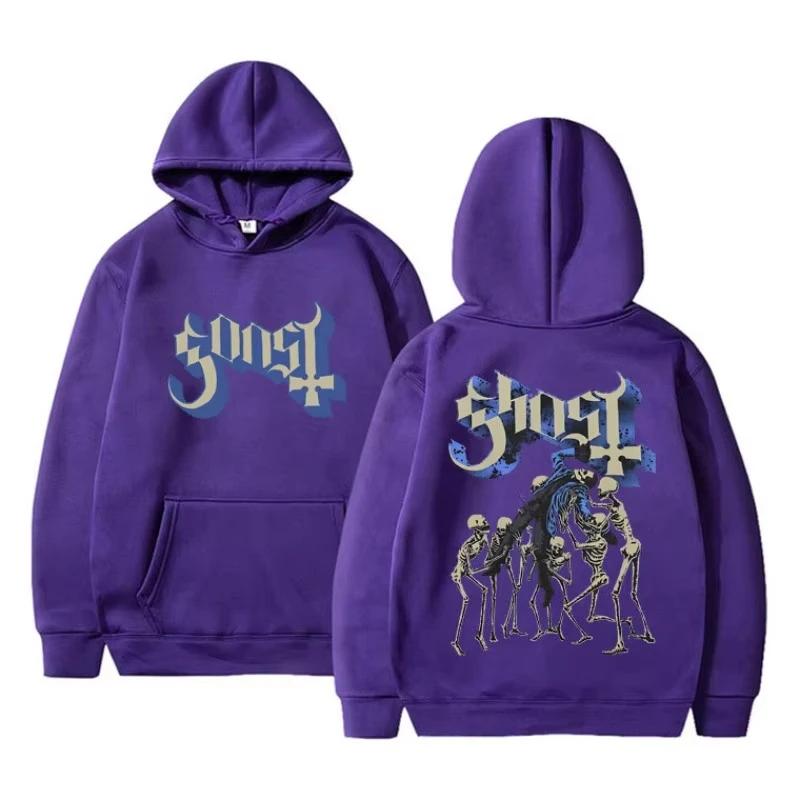 Rock Band Ghost Hoodie Skeleton Graphic Hoodies Men Vintage Hoodies Women Men Long Sleeve Hooded Sweatshirts Unisex Cool Casual