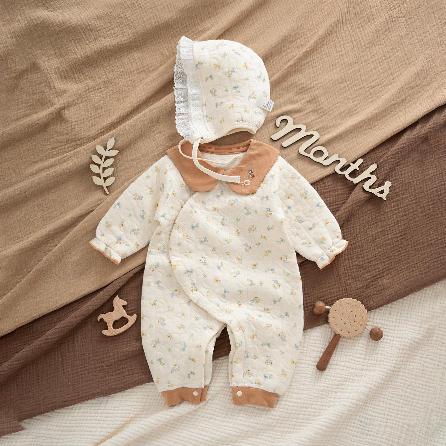 

Комбинезон для новорожденных Air Cotton осень/зима: Стеганый, теплый, на шнуровке комбинезон 59cm