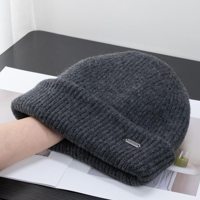 Wool Simple Knitted Hat for Children In Autumn Winter Small Face Warm Ear Protection Knitted Hat for Couples