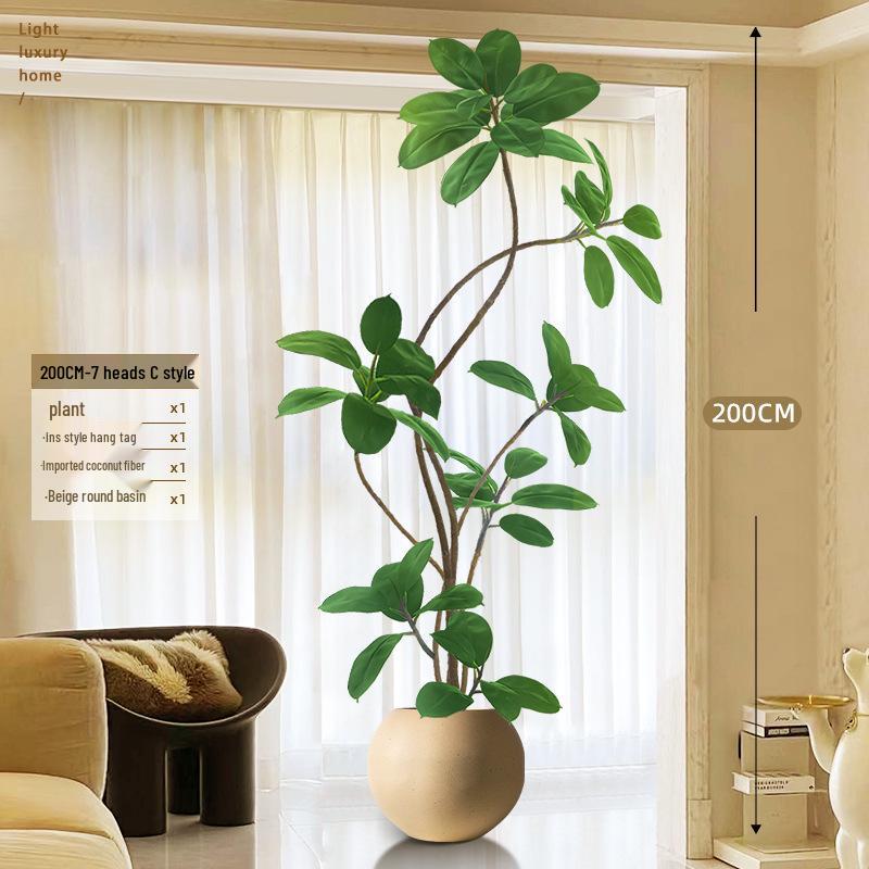 Luxurious Large Faux Green Plant Decoration for Indoor Use