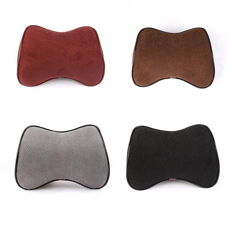 Cotton and Linen Car Neck Pillow Memory Foam Headrest Pillow Adjustable Car Neck Cushion Breathable Car Pillow Head Support