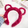 Autumn/Winter Plush Cartoon Heart Headband for Face Washing - Sweet Girly Hair Accessory