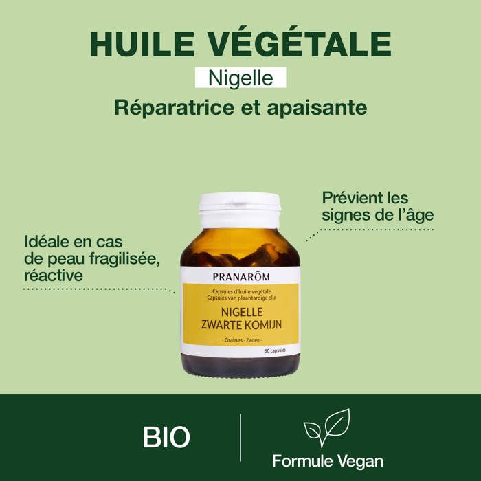 Pranarom huile végétale nigelle 60 capsules