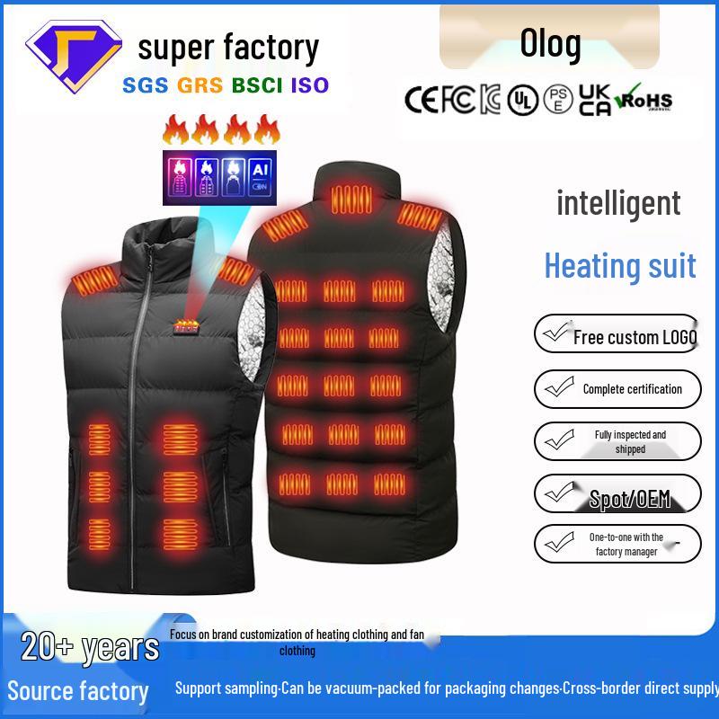

Men s USB-Controlled Winter Heating Vest with Four-Control, 26-Zone Intelligent Heating M