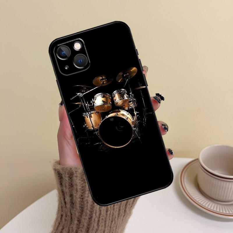 Musikinstrument Trommel Handyhülle Für iPhone 17 Pro Max 14 13 12 11 15 16 Pro Max mini Plus 16e 17 Air Cover Funda