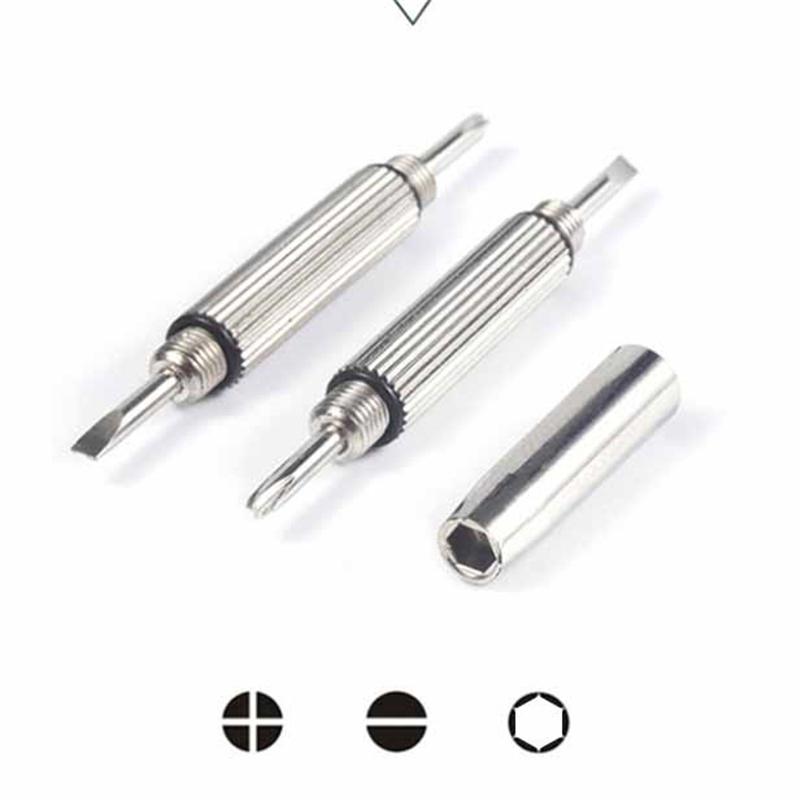Portable 3 In 1 Double-head Multi-function Mini Stainless Steel Screwdriver Glasses Watch Repair Tool Gadget
