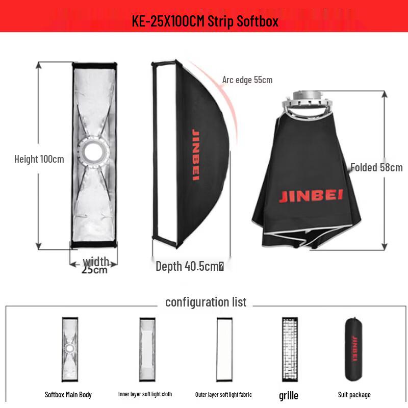 Jinbei EF150pro Dual LED Photography Light Kit (CN version)