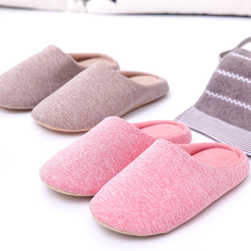 Fashion Slippers Women Winter House Soft Home Cotton Indoor Light Floor Shoes Men Couples Silence Slides Bedroom Zapatos De Mujer
