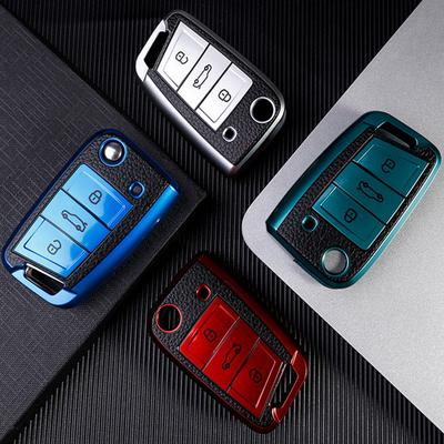 For Volkswagen VW Golf 7 MK7 Tiguan MK2 For Seat Ateca Leon FR Lbiza Skoda Octavia Kodiaq Flip Key Case Cover Fob Protector