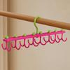 16 Hooks Camisole Bra Hook Plastic Tie Belt Hanger Portable Clothes Drying Rack  for Laundry Room